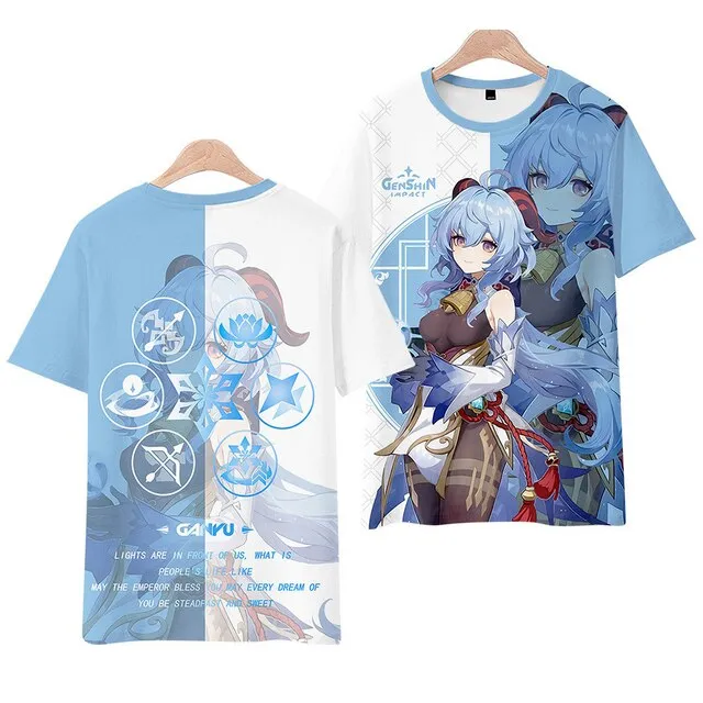 Anime T shirt Genshin Impact 3d Print Summer Men Women Fashion Oversized Tshirt Kids Boy Girl Tees Tops Clothing Casual Camiseta