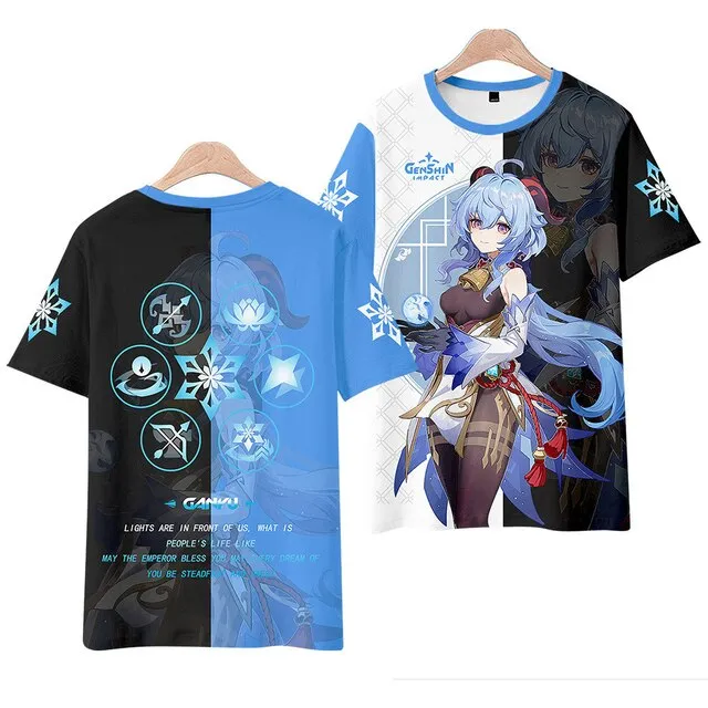 Anime T shirt Genshin Impact 3d Print Summer Men Women Fashion Oversized Tshirt Kids Boy Girl Tees Tops Clothing Casual Camiseta