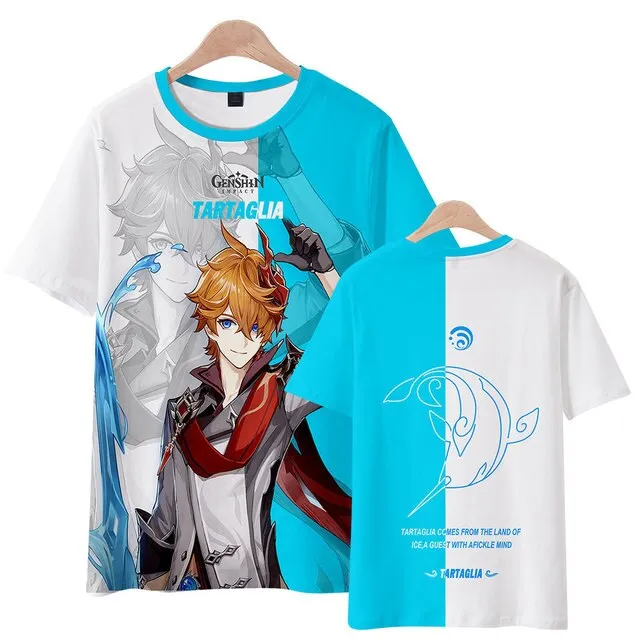 Anime T shirt Genshin Impact 3d Print Summer Men Women Fashion Oversized Tshirt Kids Boy Girl Tees Tops Clothing Casual Camiseta