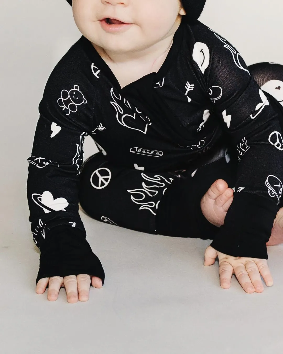 Bamboo Zip Romper | Be Mine