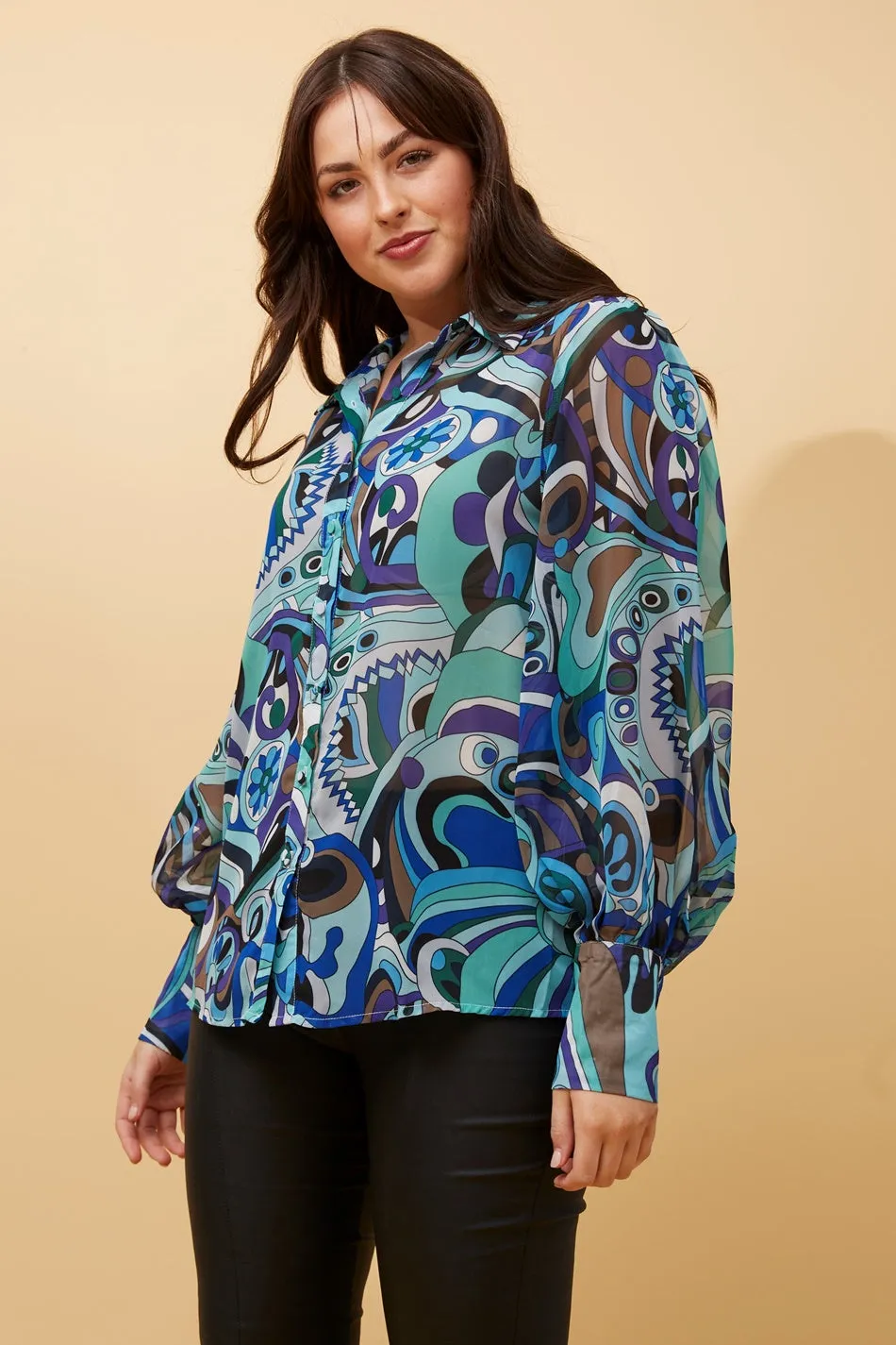 BELLE LONG BALLOON SLEEVE SHIRT