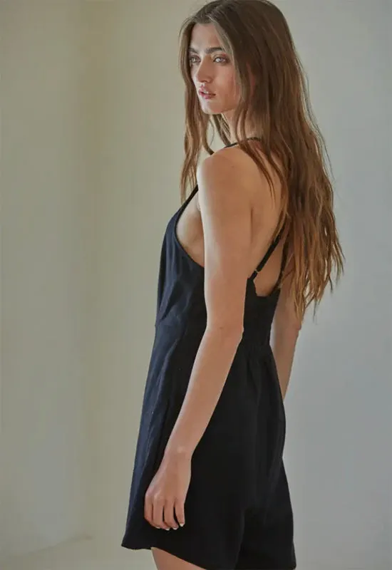 Best Kept Romper - Black