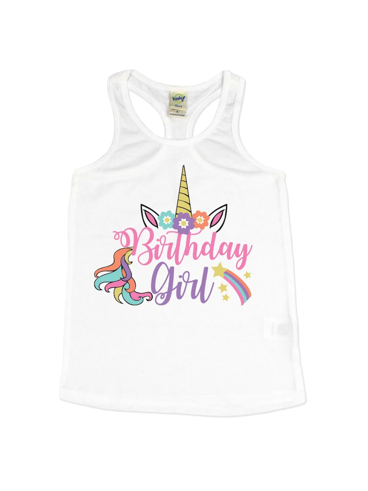 Birthday Girl Unicorn Girls Shirt