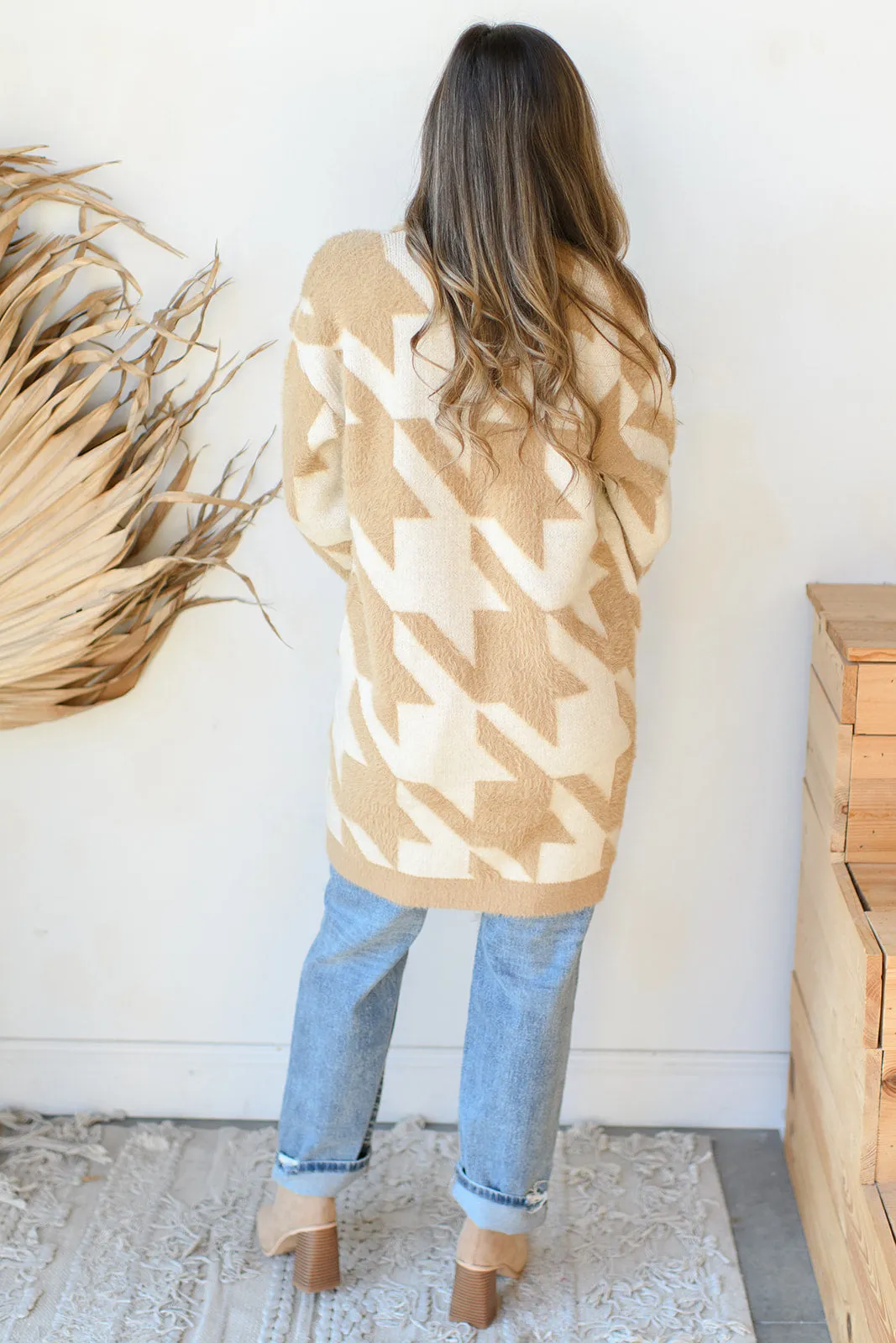 camel cream cardigan