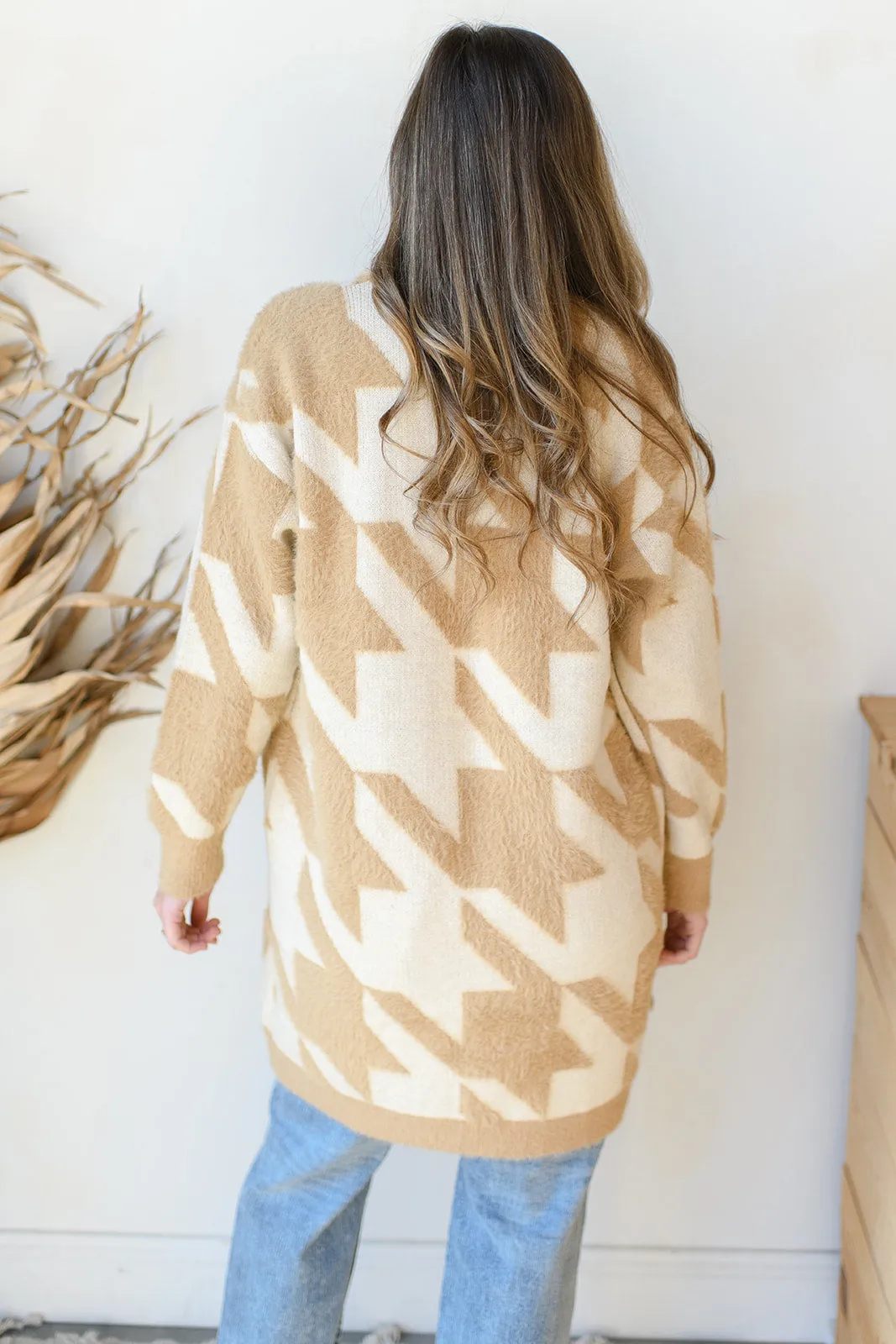 camel cream cardigan