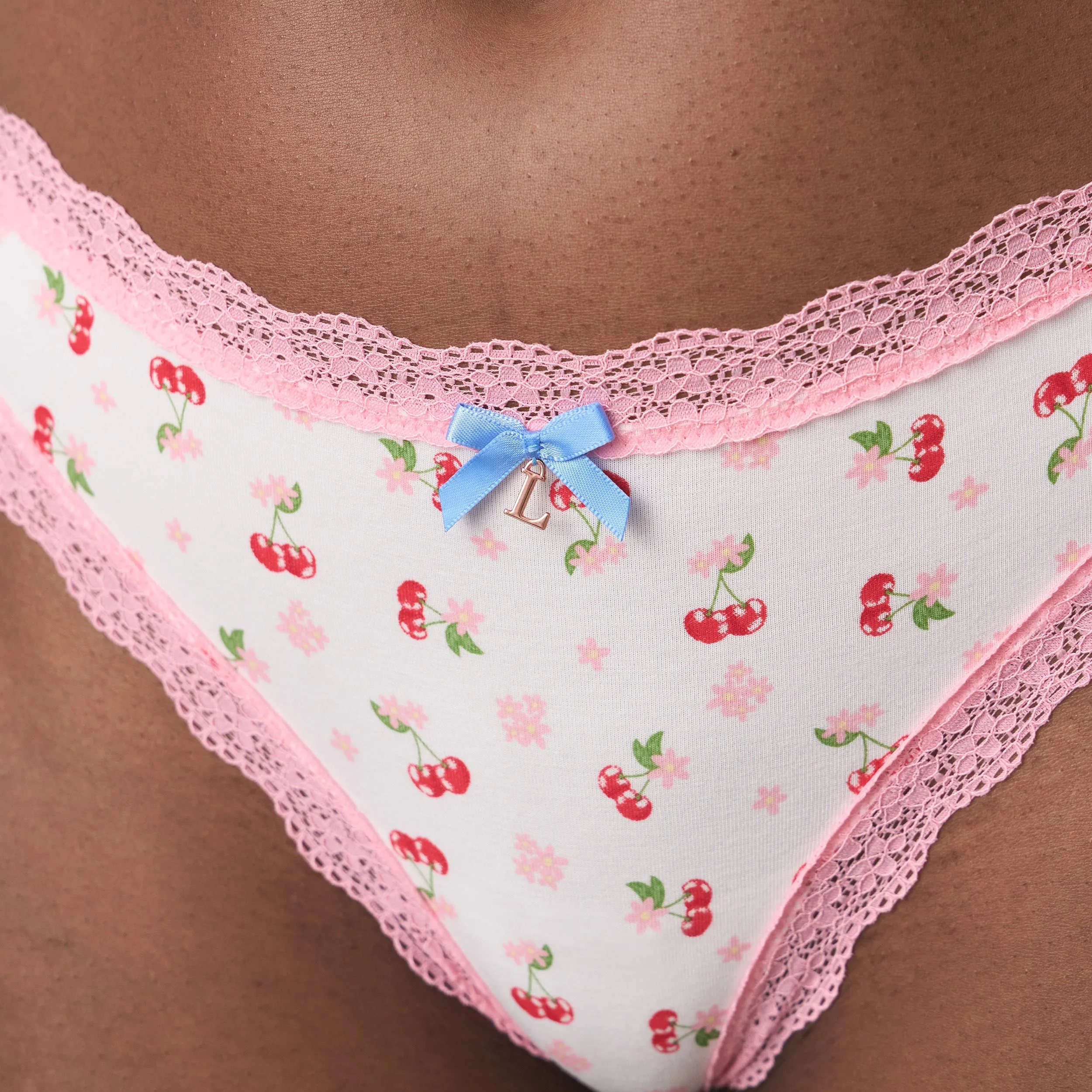 Cherry Print Thongs (3 Pack) - Multi