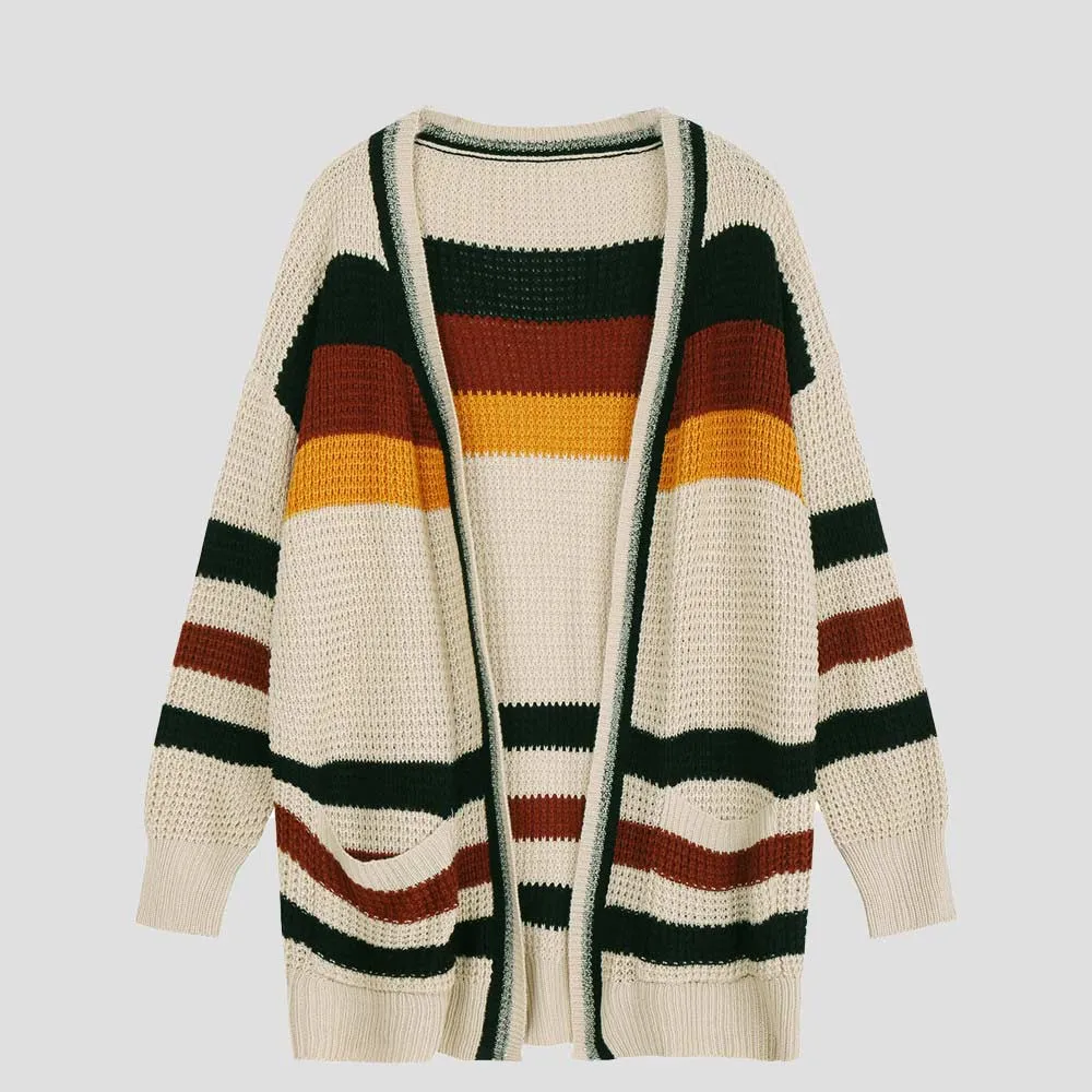 Color Block Knit Cardigan