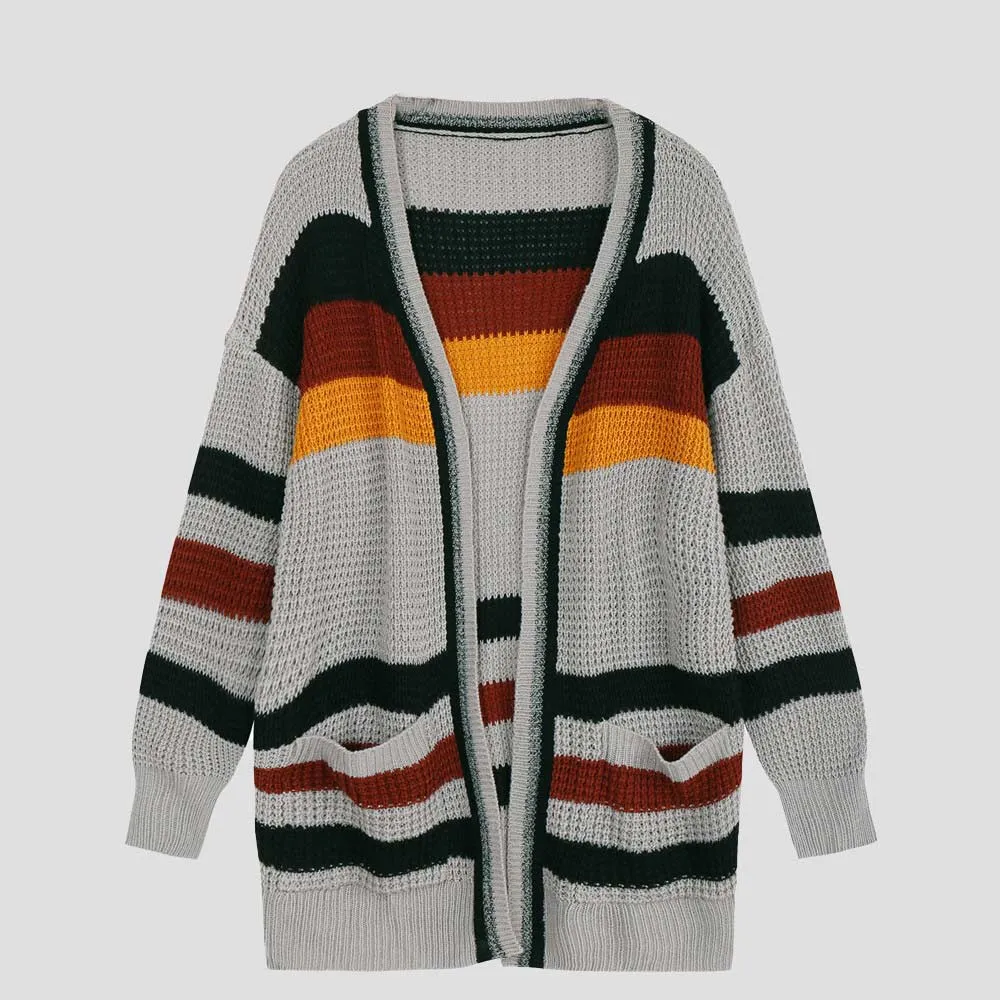 Color Block Knit Cardigan