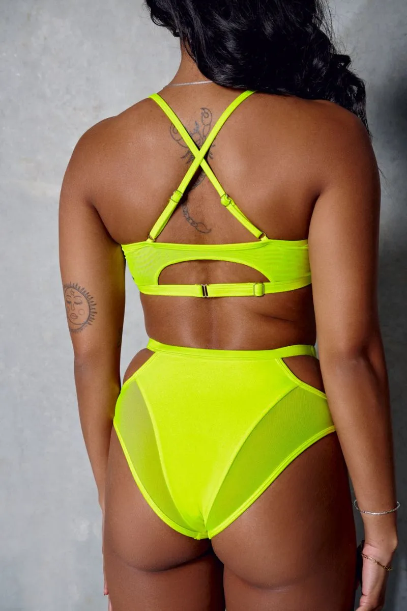 CXIX Classique Doubled Up Top - Neon Yellow