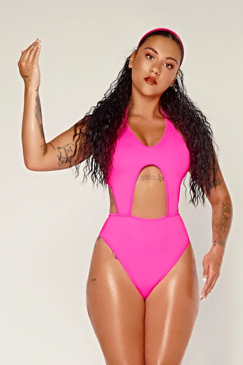 CXIX Dollhaus Halter Bodysuit - Pink