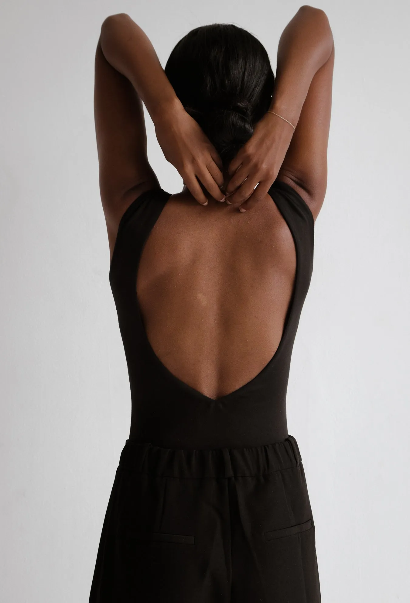 Deep V Back Bodysuit