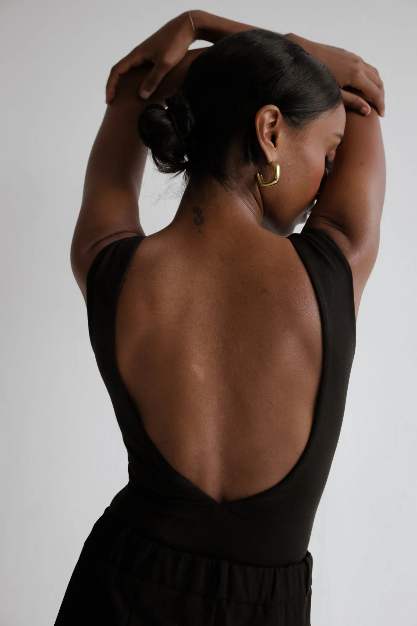 Deep V Back Bodysuit