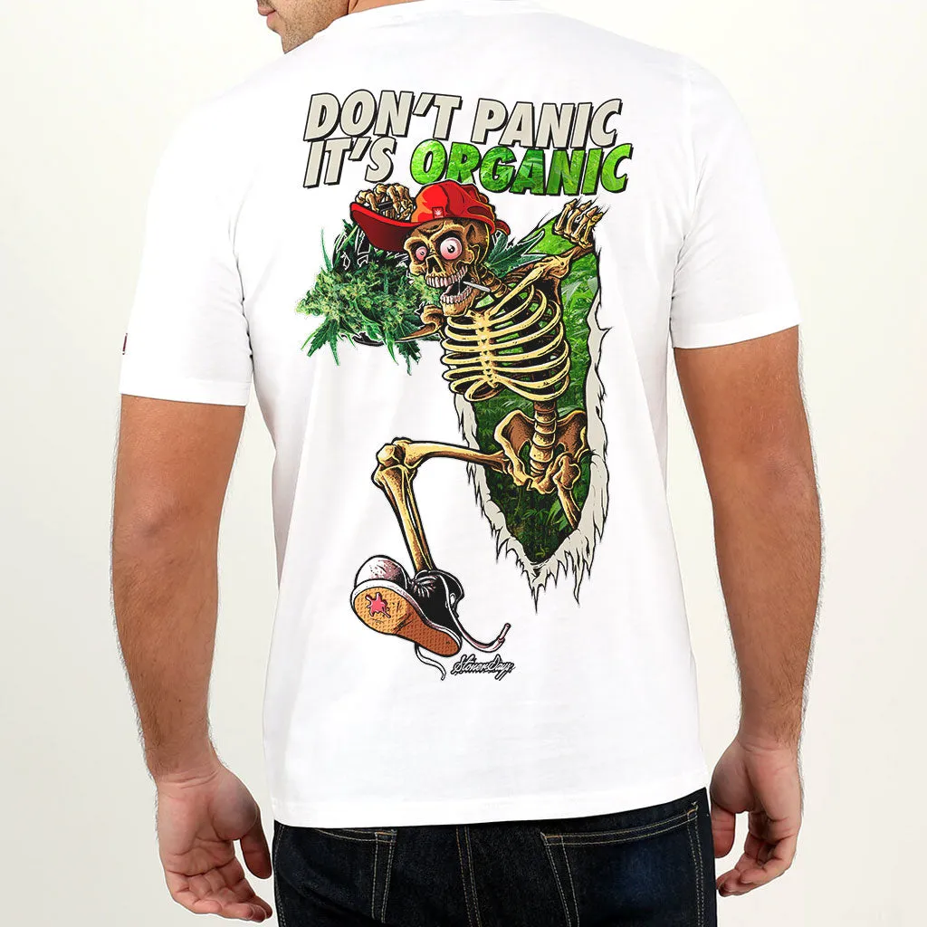 Dont Panic Greens White Tee