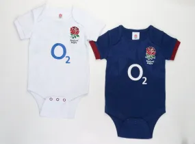 England Rugby Infants 2 Pack Body suits 23/24