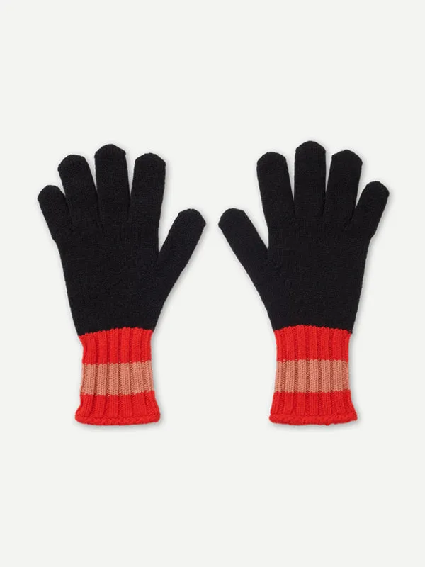 FELTED GLOVES BLACK