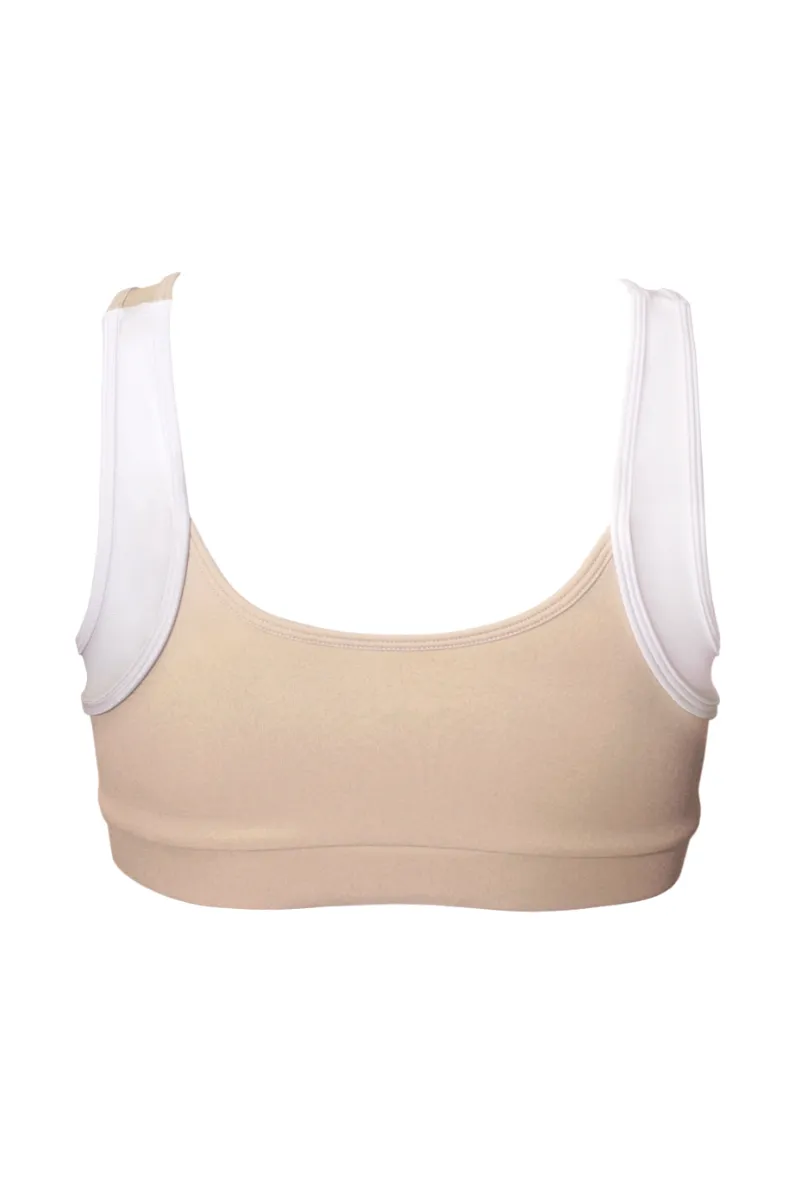 Hamade Activewear Asymmetric Top - Beige