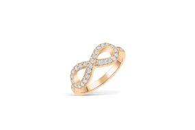 Infinity Diamond Anniversary Band 0.43 ct tw Round-cut 14K Rose Gold BAN021