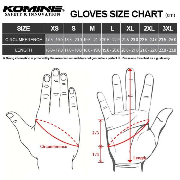 KOMINE GK-237 PROTECT MESH GLOVES