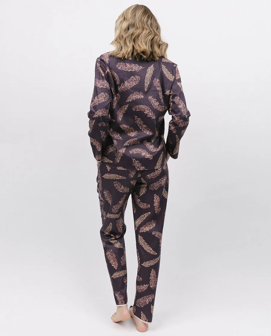 Lana Feather Print Pyjama Bottoms