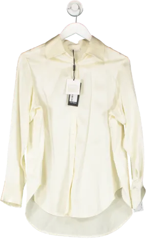 LILYSILK Cream 100% Silk Oversize Shirt UK XS