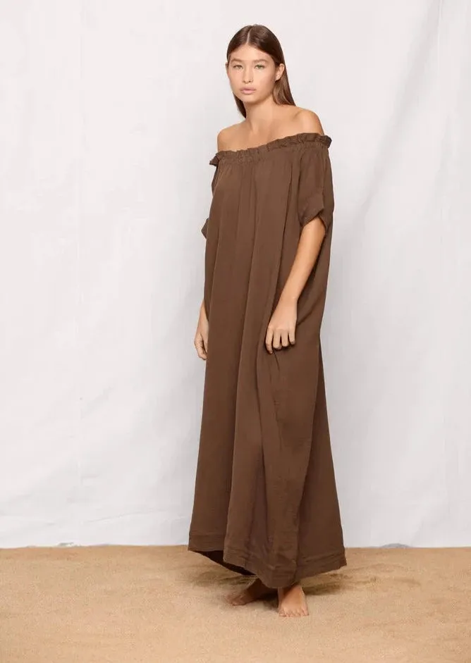 Mirakami Off Shoulder Maxi Dress