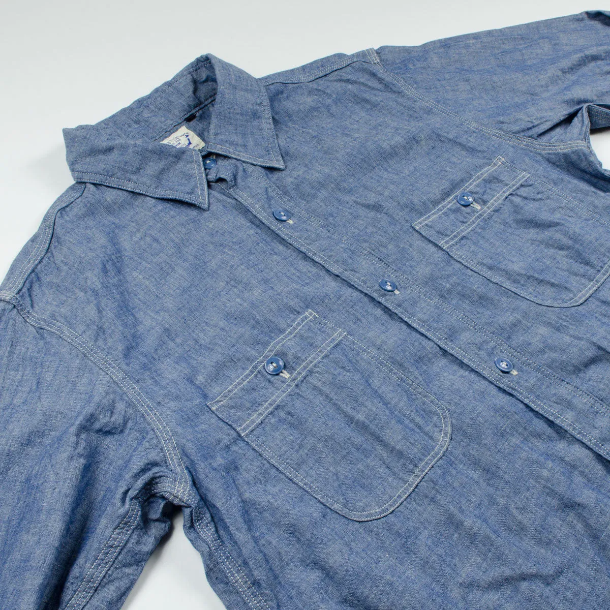 orSlow - Chambray Work Shirt - Blue