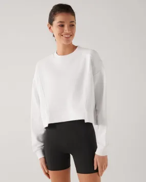 PRIME CROP SWEATER WHITE