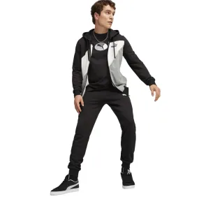 Puma men's tracksuit with hood 679730-01 black-white