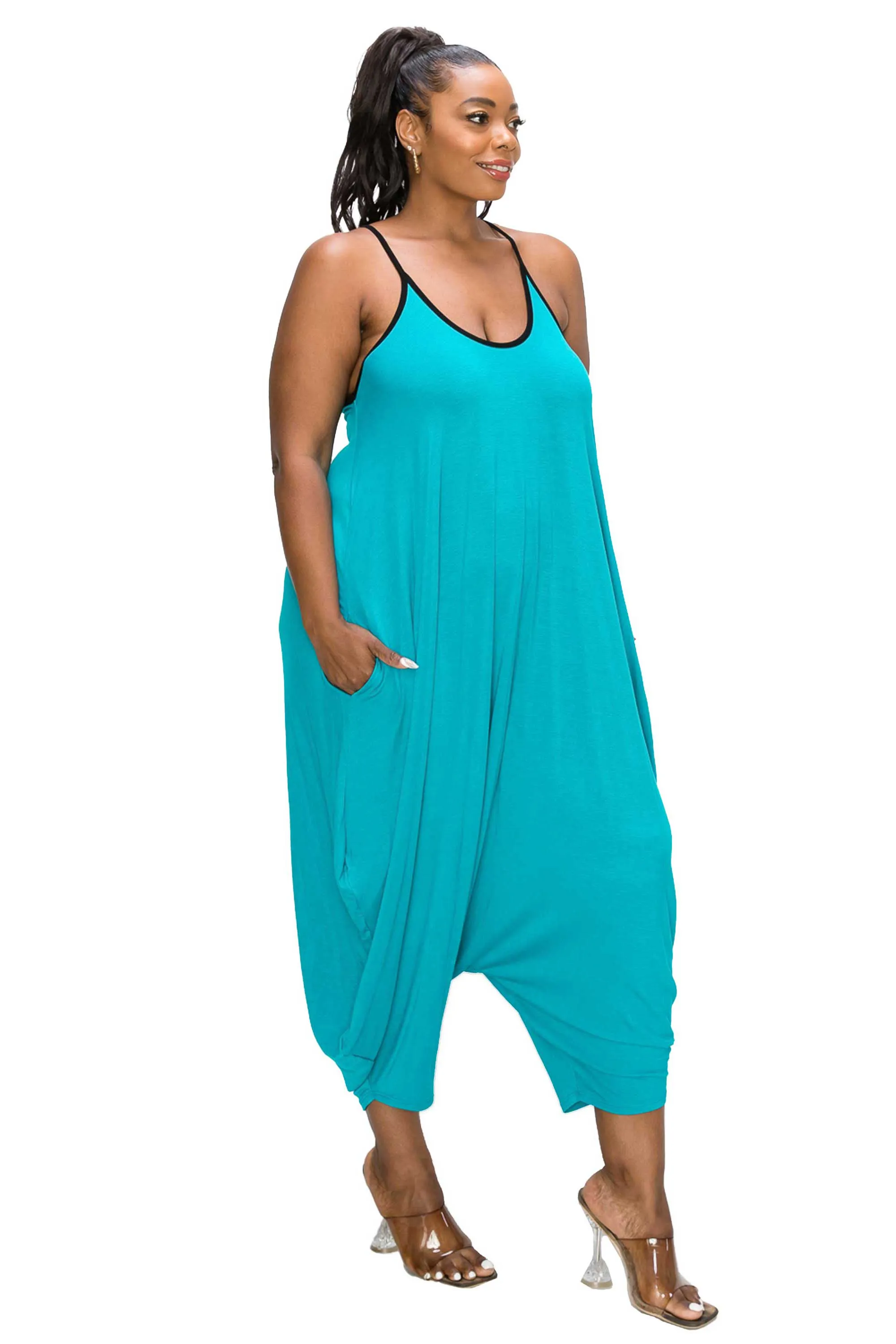 Quinn Pocket Tulip Bottom Jumpsuit