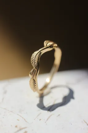 READY TO SHIP: Twig wedding ring in 14K yellow gold, RING SIZE 6.5 US