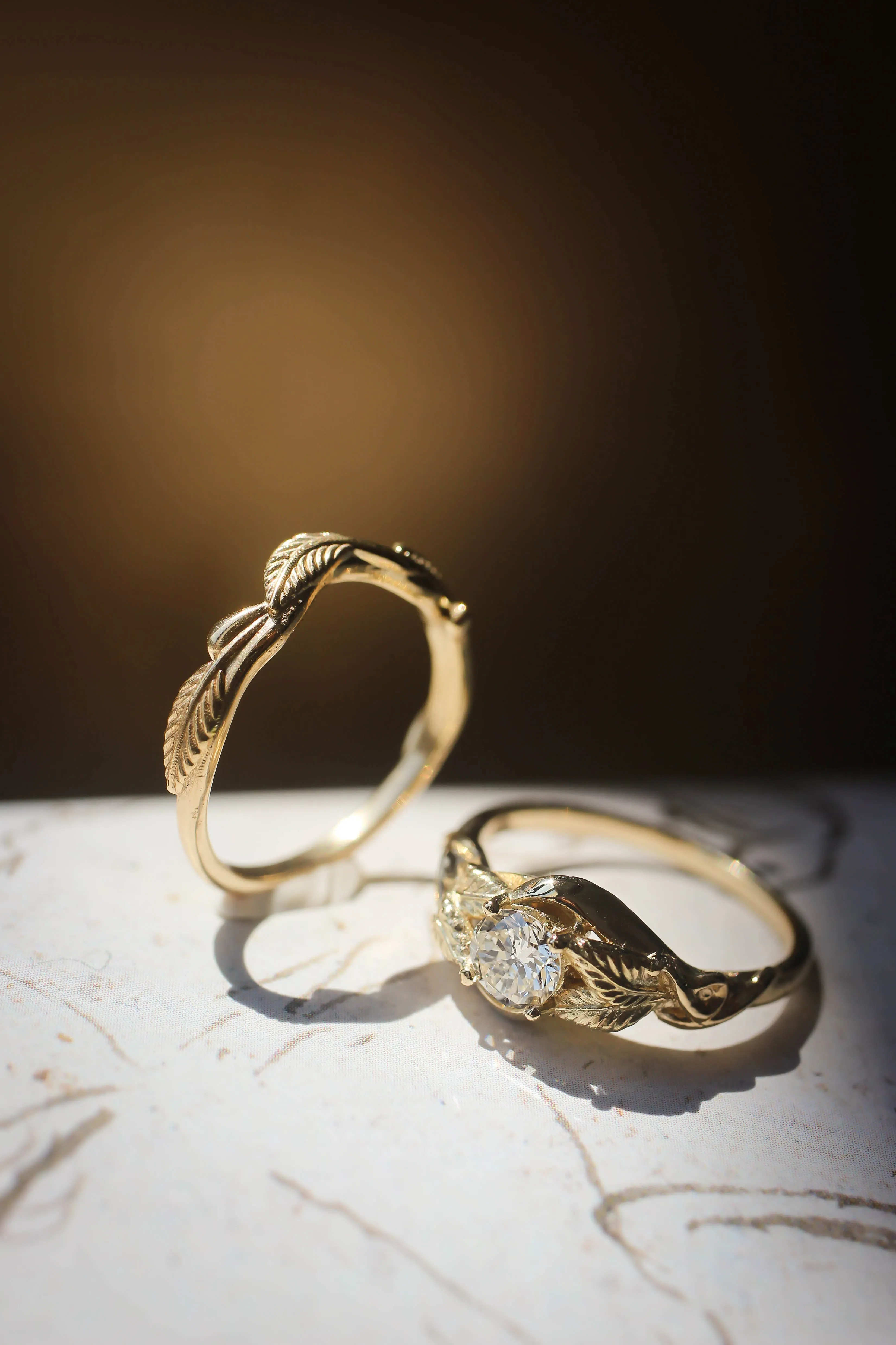 READY TO SHIP: Twig wedding ring in 14K yellow gold, RING SIZE 6.5 US