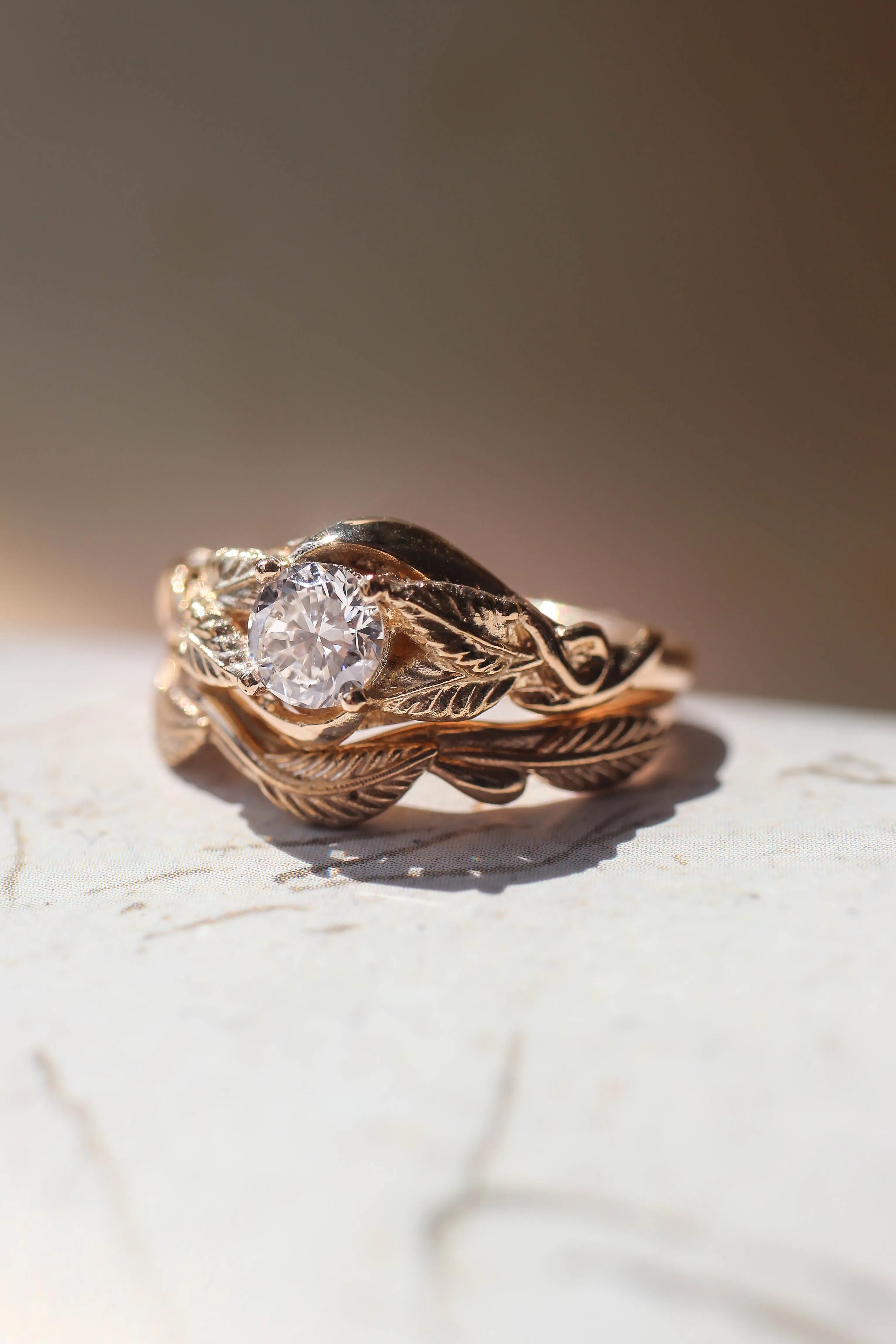 READY TO SHIP: Twig wedding ring in 14K yellow gold, RING SIZE 6.5 US