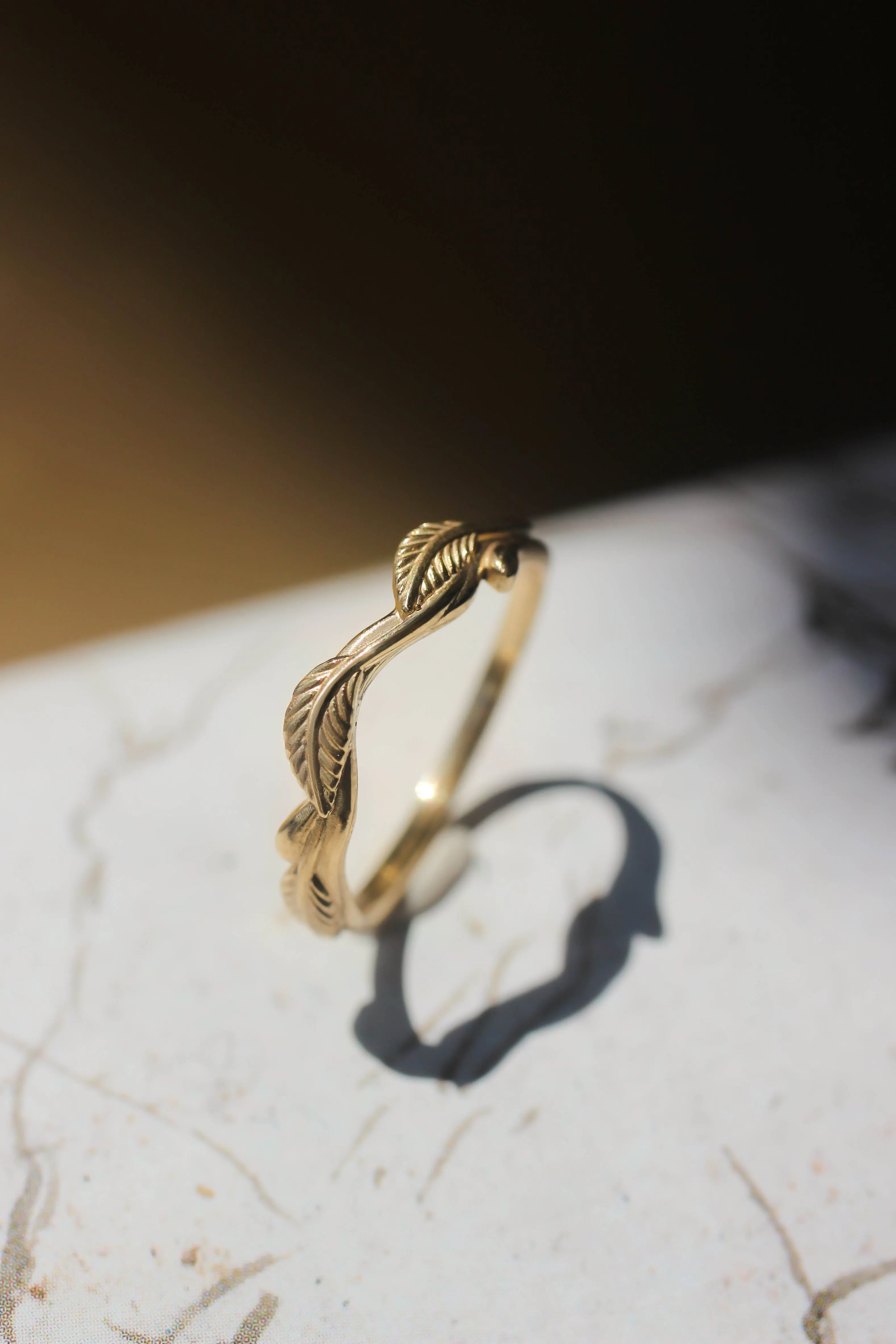 READY TO SHIP: Twig wedding ring in 14K yellow gold, RING SIZE 6.5 US