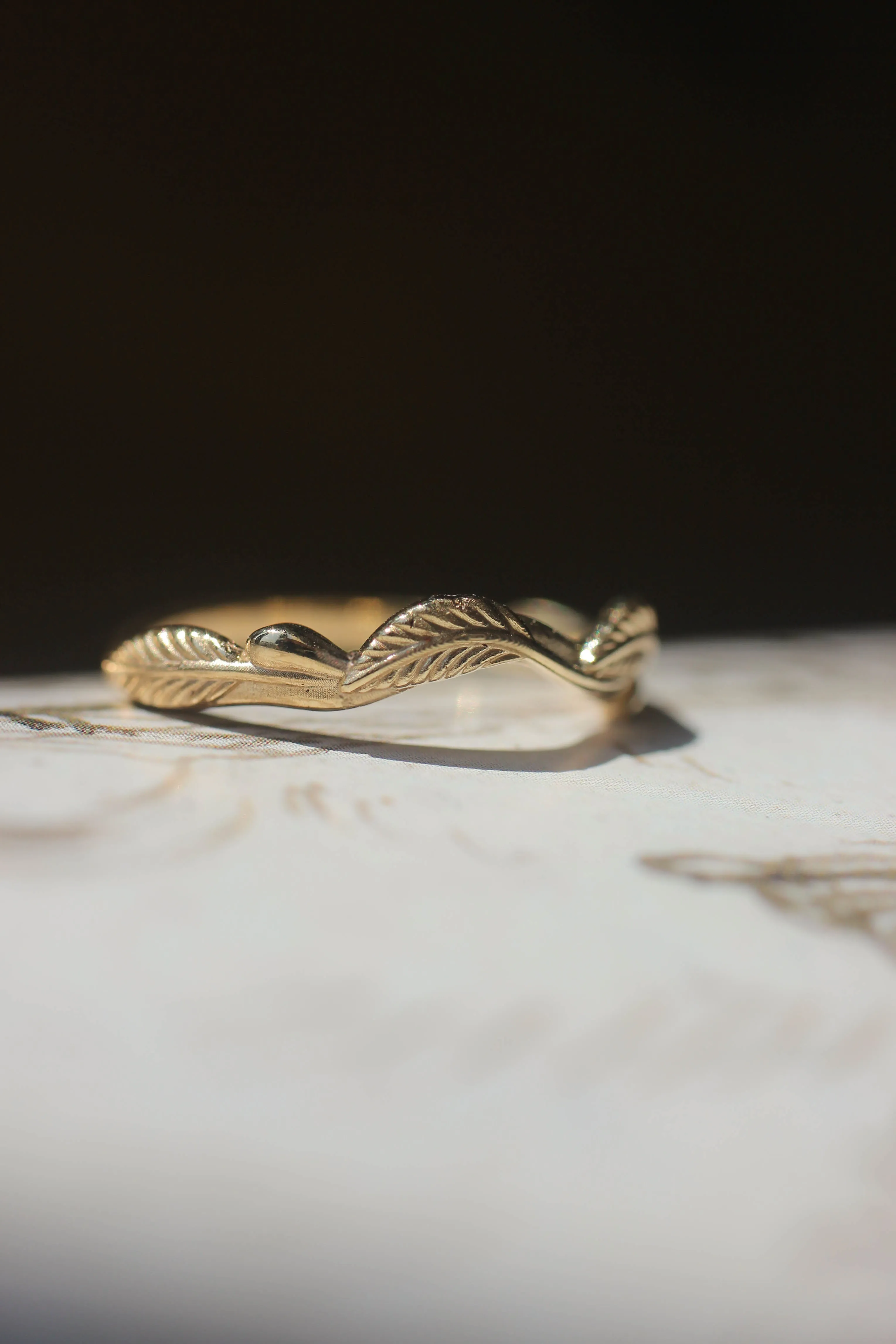 READY TO SHIP: Twig wedding ring in 14K yellow gold, RING SIZE 6.5 US