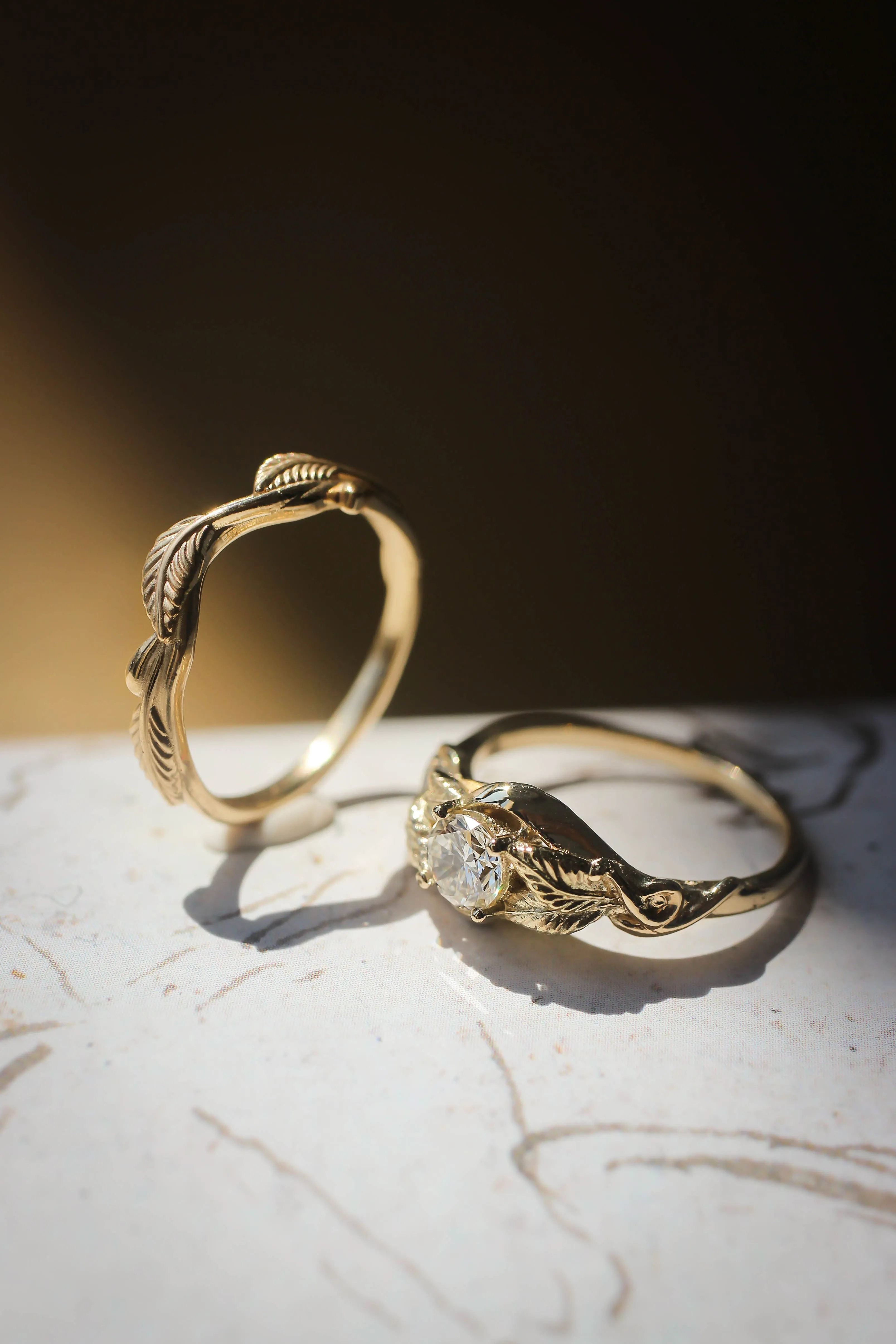 READY TO SHIP: Twig wedding ring in 14K yellow gold, RING SIZE 6.5 US