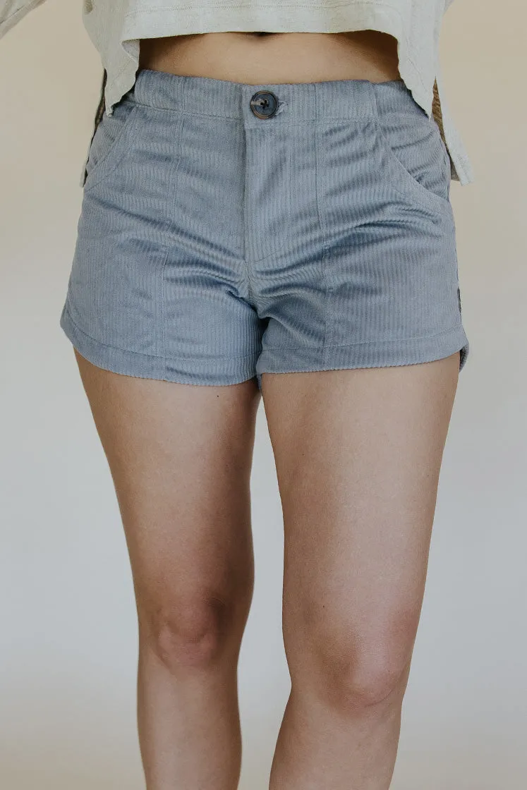 Retro Pocket Shorts - Slate Corduroy