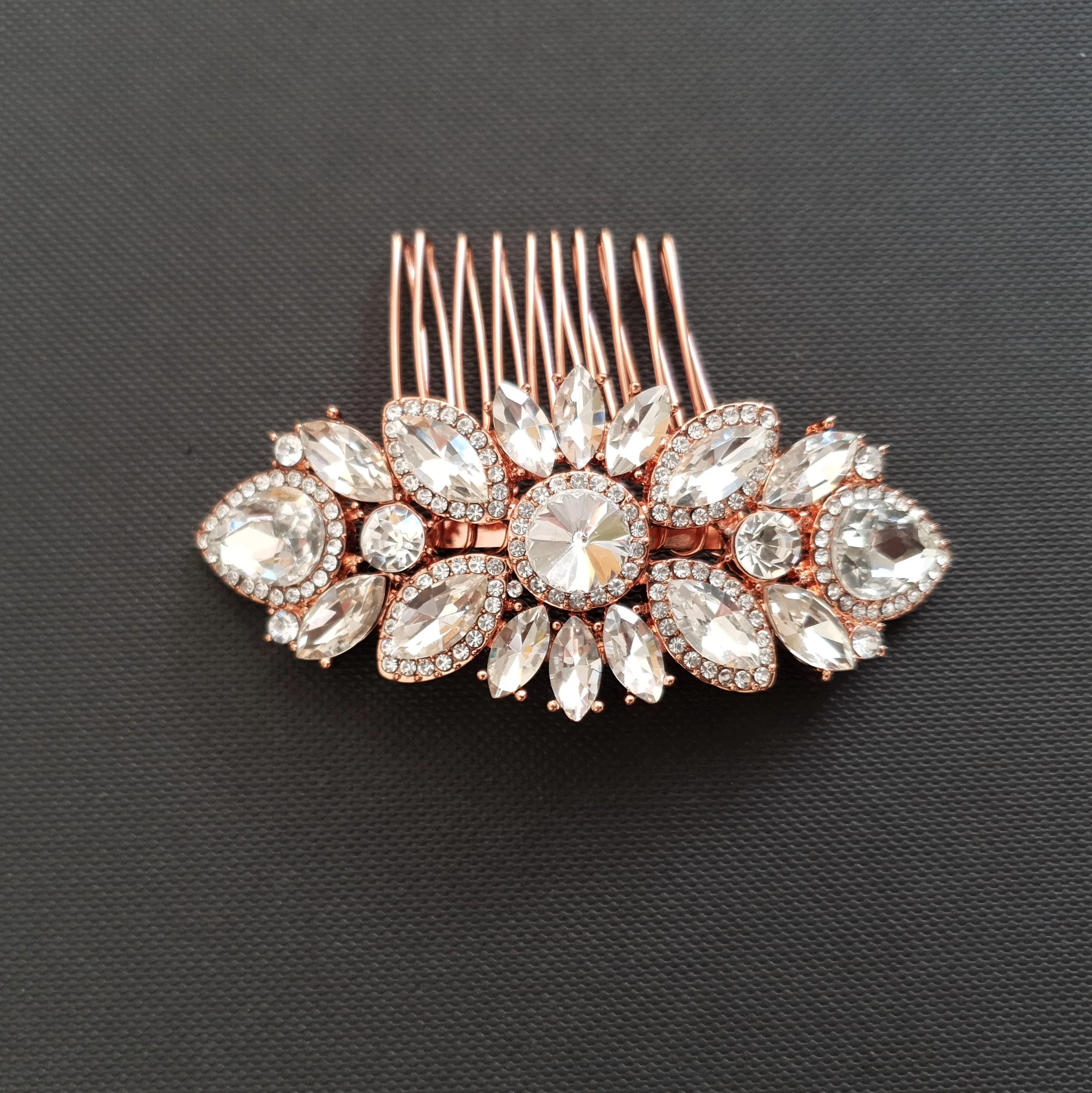 Rhinestone Bridal Hair Comb-Sophia