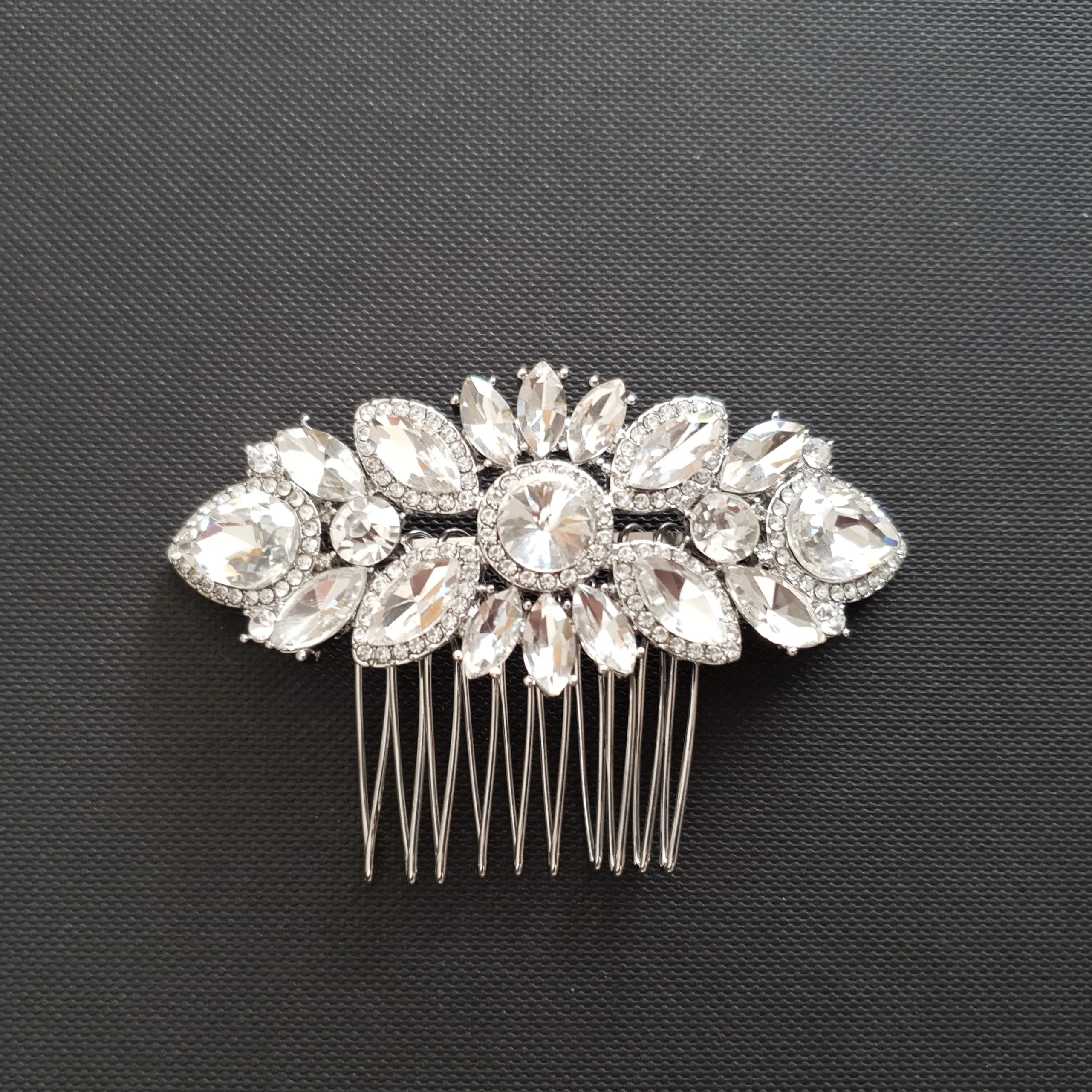 Rhinestone Bridal Hair Comb-Sophia