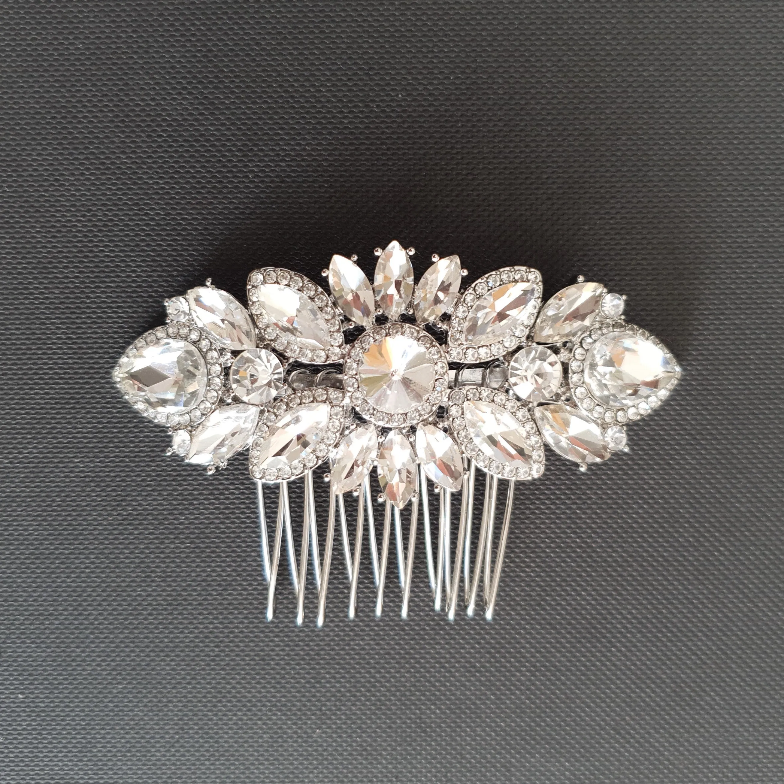 Rhinestone Bridal Hair Comb-Sophia