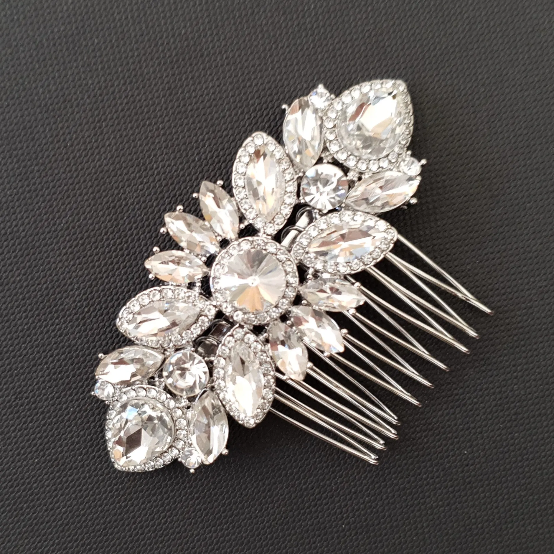 Rhinestone Bridal Hair Comb-Sophia