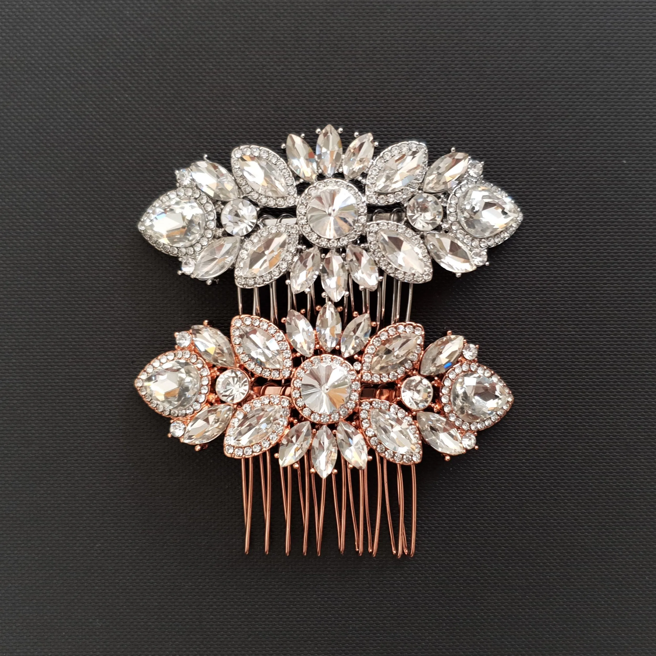 Rhinestone Bridal Hair Comb-Sophia