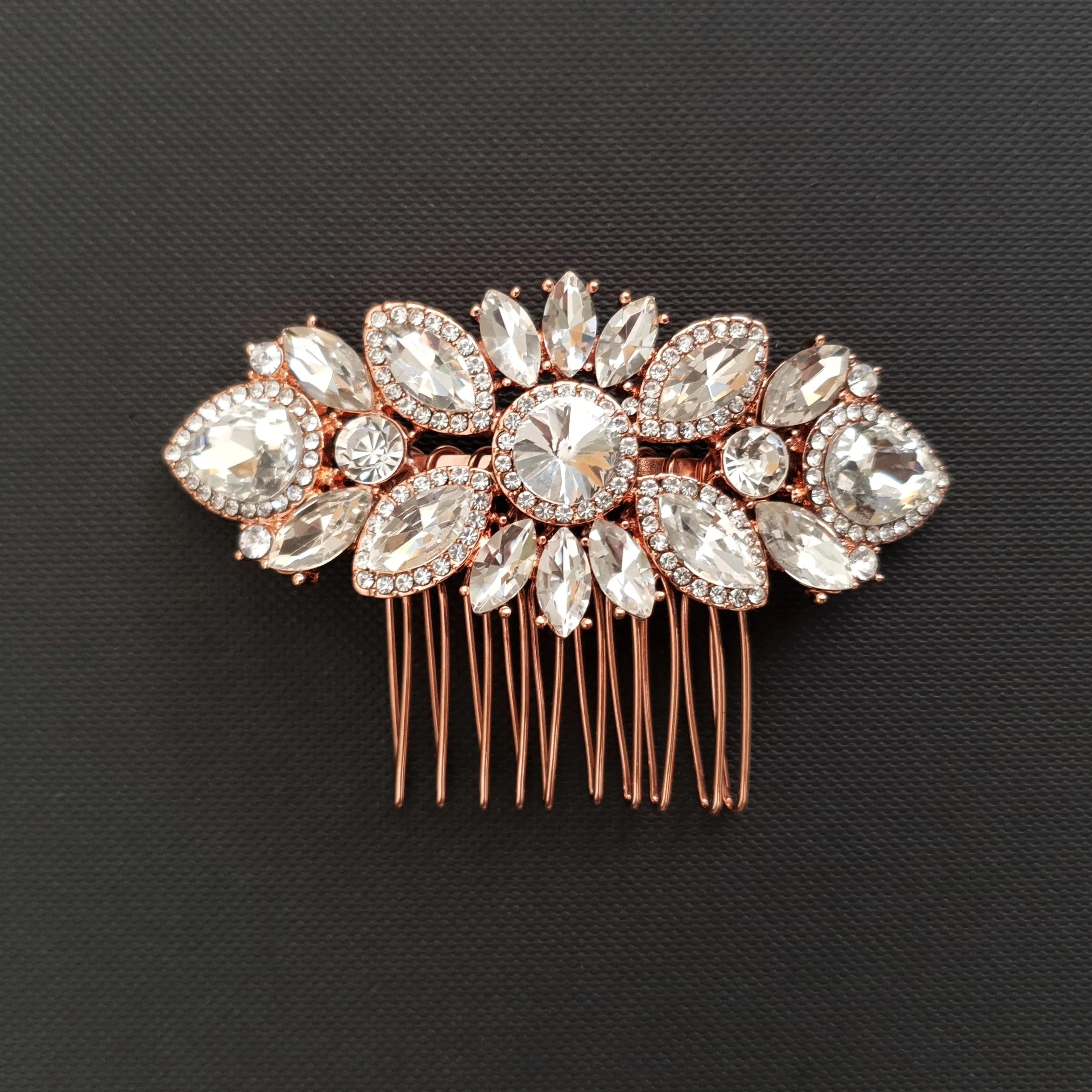 Rhinestone Bridal Hair Comb-Sophia