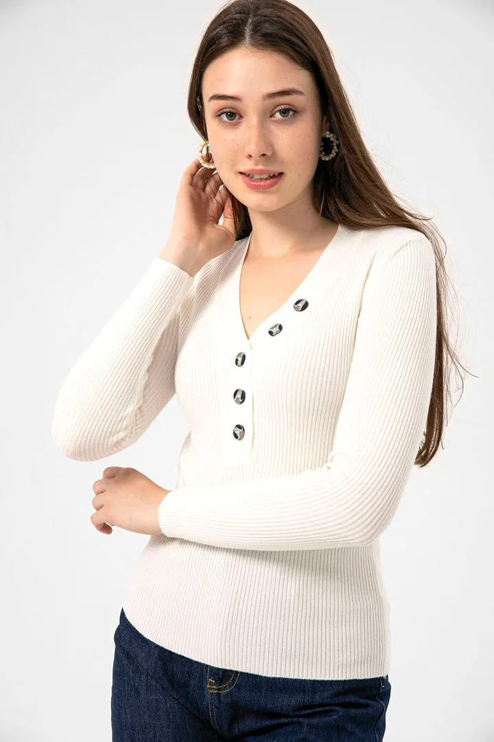 RIB-KNIT CARDIGAN