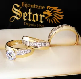 Sophia trio wedding rings TWR006