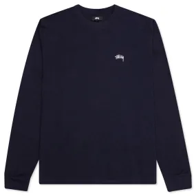 Stock Logo L/S Crew - Navy