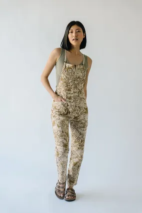 The Barrington Zipper Detail Jumpsuit in Taupe Combo