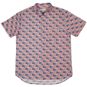 Toka Toka - Ringo Short Sleeve Shirt - Salmon Golf Print