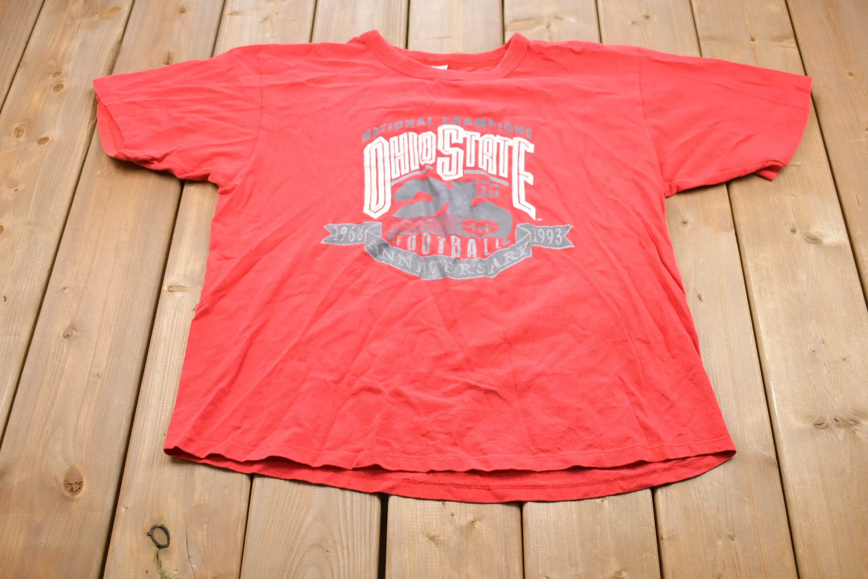 Vintage 1990s University of Ohio State Buckeyes Champion Graphic Collegiate T-Shirt / NCAA Tee / Americana / Sportswear / Athleisure